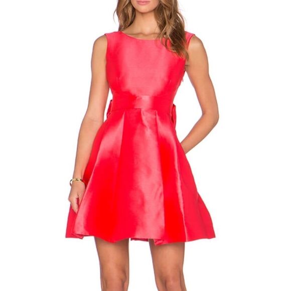 Kate Spade Open Back Bow Mini Party Dress in Pink Silk Blend Size 0 - Picture 15 of 16